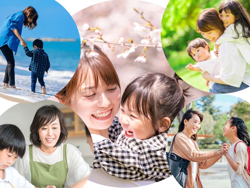 シングルマザーと子供たち